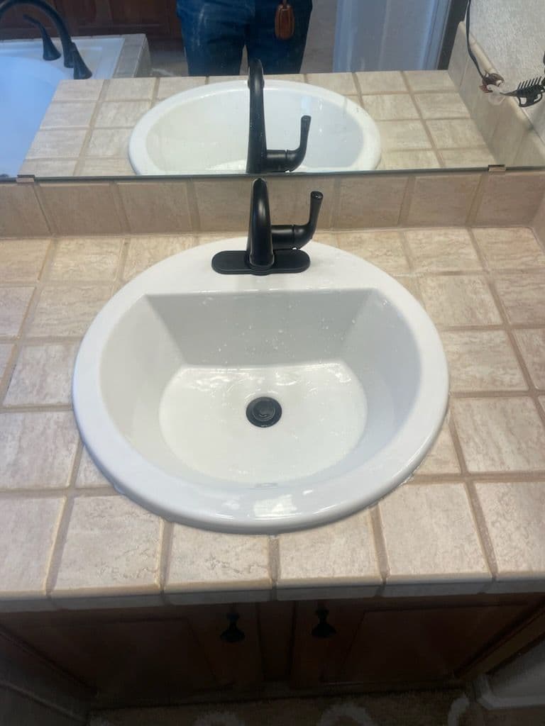 Gallery photos for Modern Bathroom Upgrade with Sleek Black Fixtures: Image #2